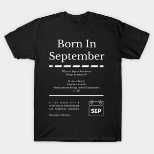 Born in September T-Shirt